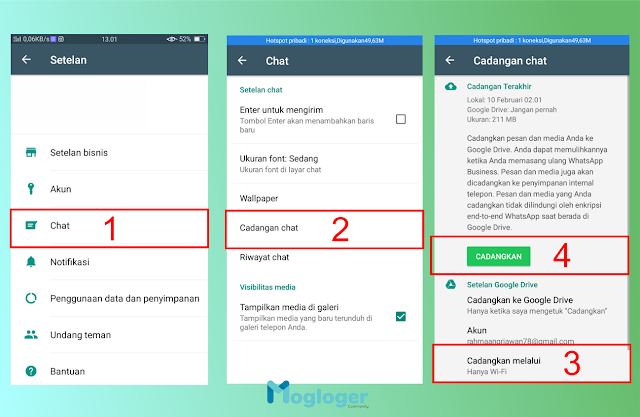 cadangkan - Cara Backup dan Restore WhatsApp semua file wa akan di cadangkan ke google drive