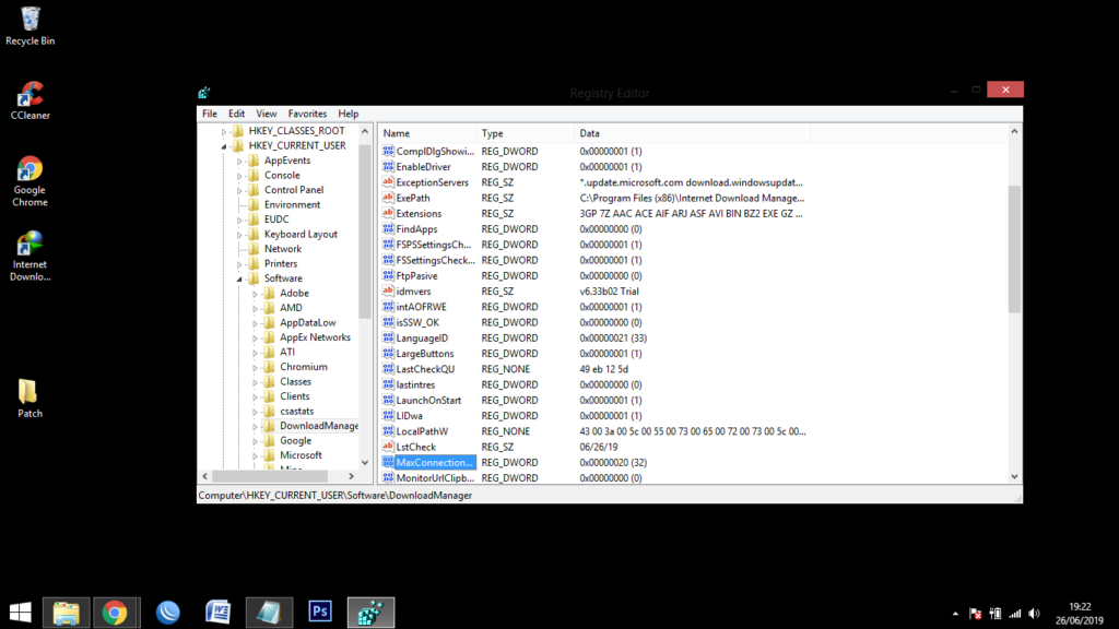 image 1 - Cara Mempercepat Download IDM buka regedit