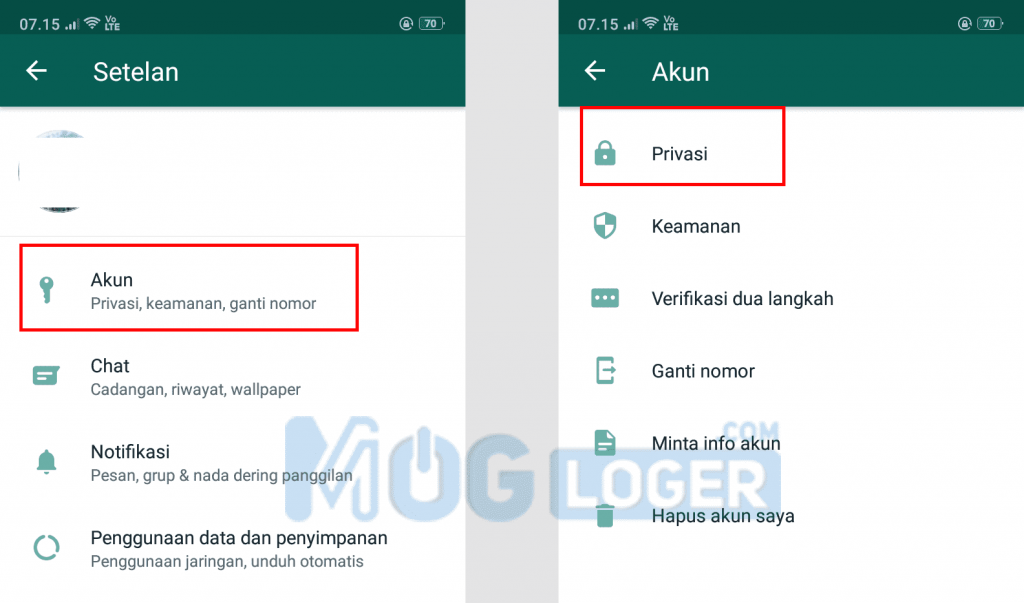akun dan privasi - Cara Blokir Grup Whatsapp blokir grup wa