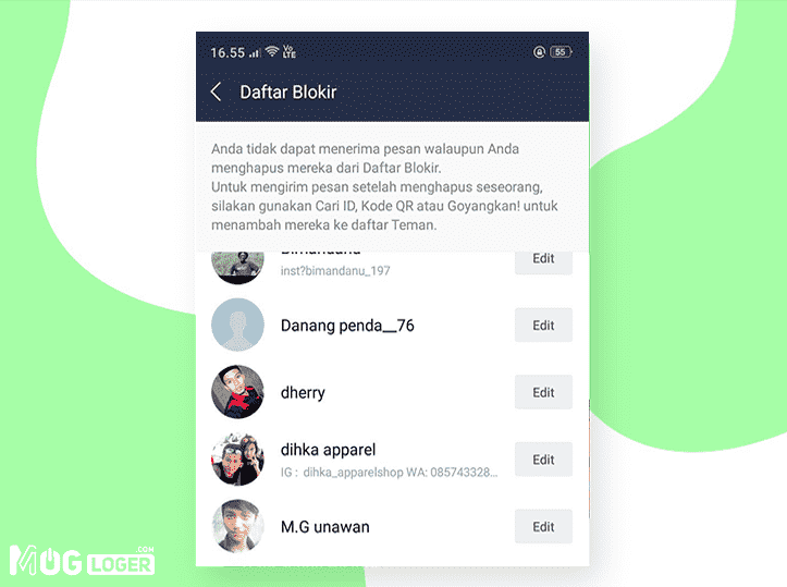 cara menghapus pertemanan di line