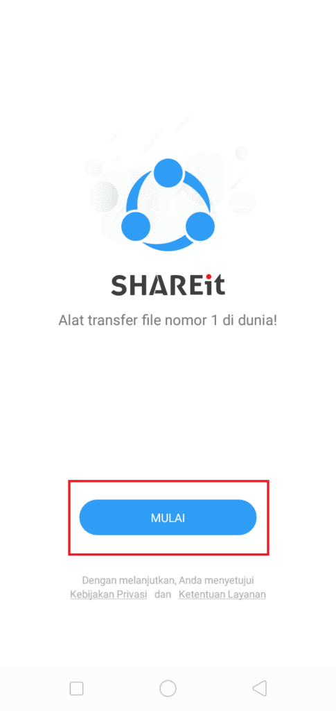 cara menggunakan shareit di android