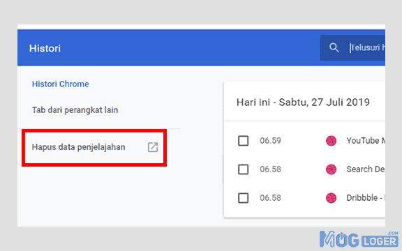 hapus penjelajahan - Youtube Tidak Bisa Dibuka hapus data penjelajahan
