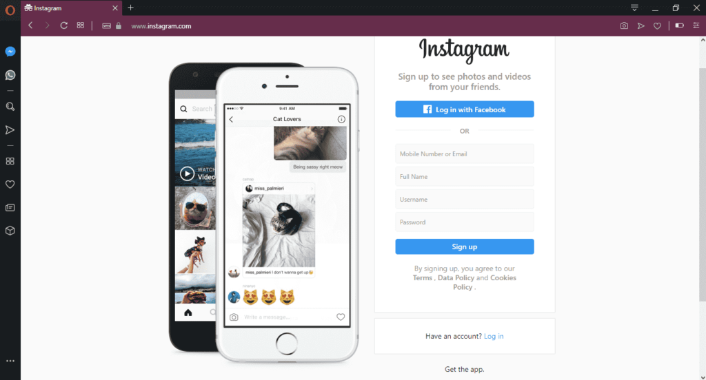 login instagram di pc opera browser - Cara Membuka Instagram Di Laptop instagram di komputer