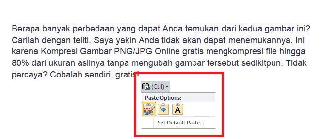 paste options
