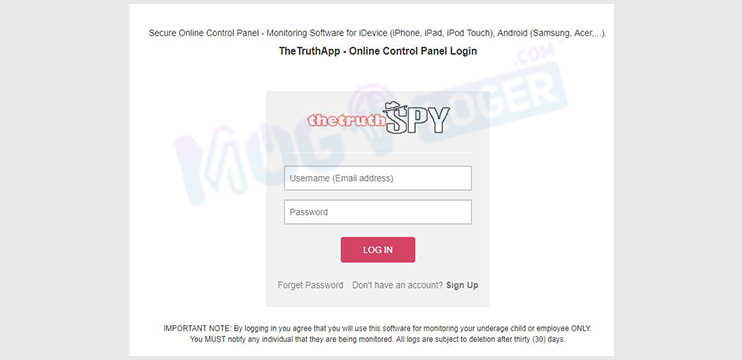 TheTruthApp - Online Control Panel Login IG