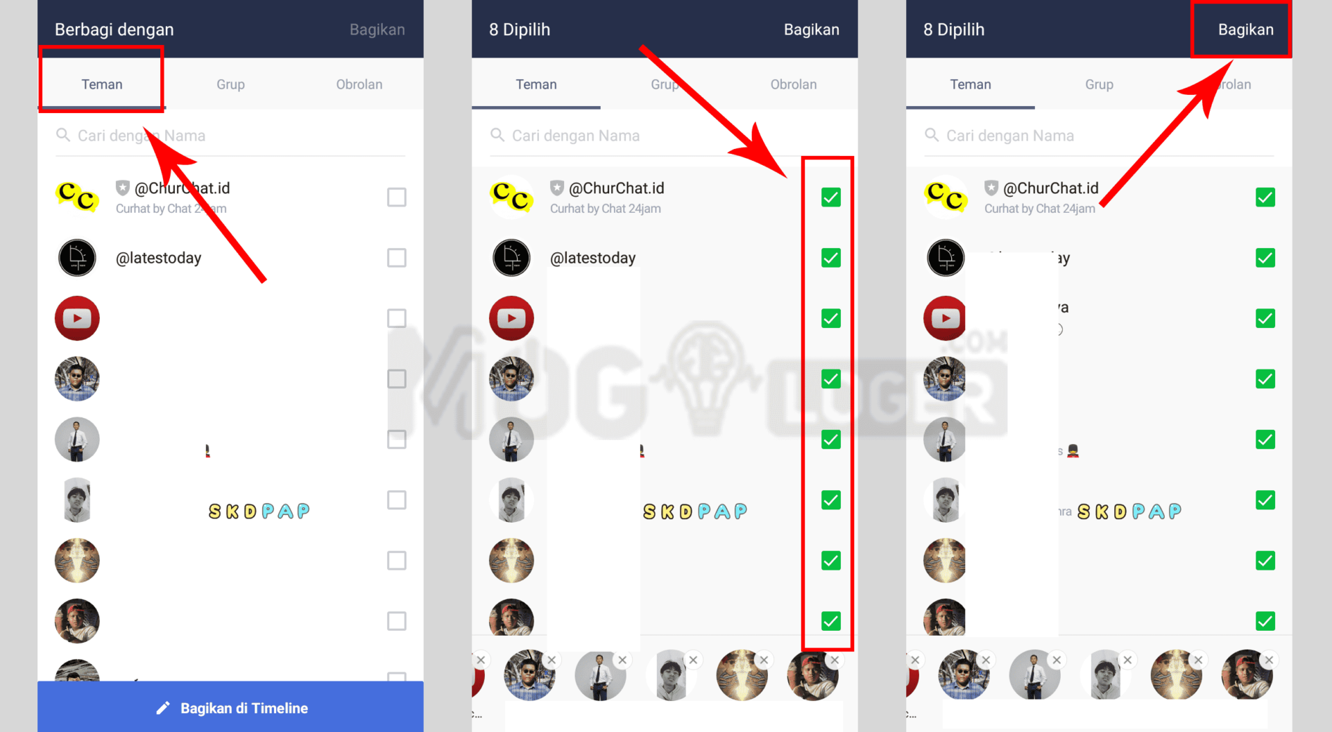 cara broadcast di line - Cara Broadcast Di LINE mengirim pesan dari notes ke teman line