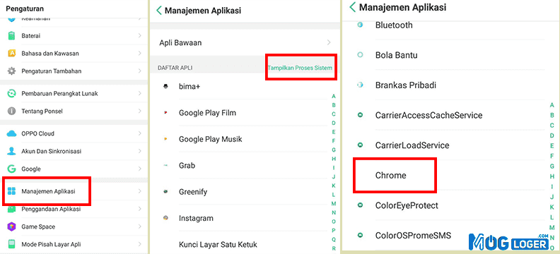 cara hapus cache chrome