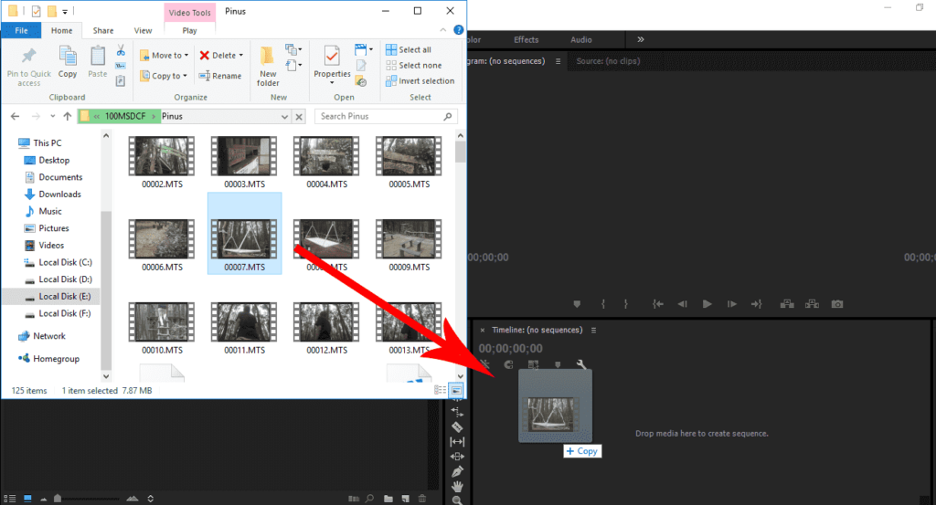 drag and drop video - Cara Menggabungkan Video drag and drop
