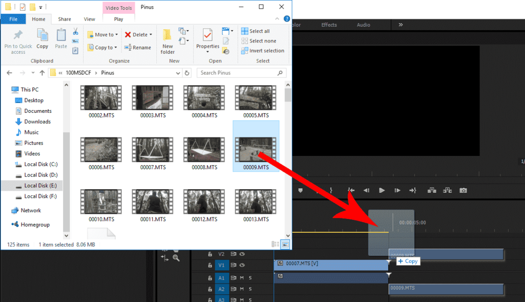 drag and drop video dua - Cara Menggabungkan Video menggabungkan video menjadi satu