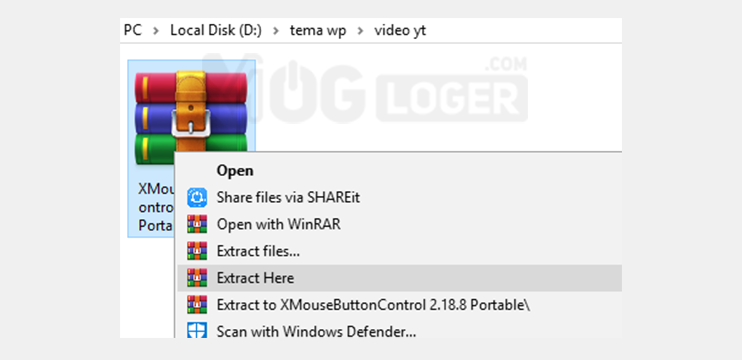 ekstrak x mouse
