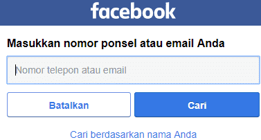 reset password facebook