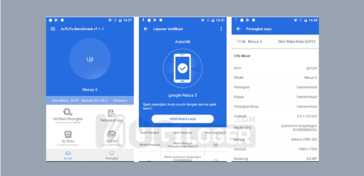 menggunakan aplikasi Antutu Benchmark - Cara Mengecek Keaslian Hp Oppo Antutu Benchmark