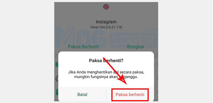 paksa berhenti 1 - Cara Mengatasi Aplikasi Force Close force close aplikasi