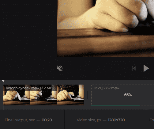 unggah file baru - Cara Menggabungkan Video proses unggah