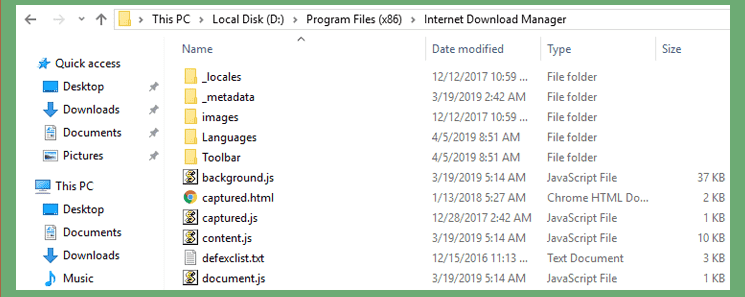 folder Instalasi IDM