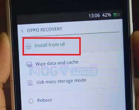 install from sd