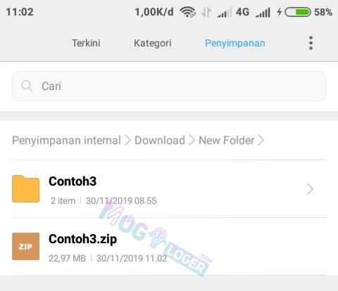 hasil pengompresan di xiaomi redmi - 10+ Cara Membuat File ZIP, RAR, 7Z, TAR di Android & IOS file zip siap digunakan di redmi