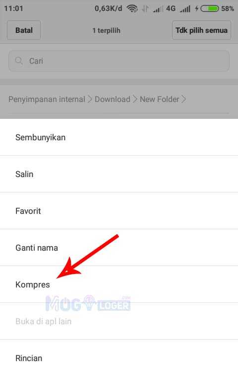 menu kompres di hp - 10+ Cara Membuat File ZIP, RAR, 7Z, TAR di Android & IOS menu kompres zip dan rar di redmi
