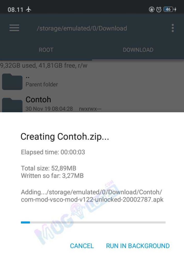 proses archive di root explorer - 10+ Cara Membuat File ZIP, RAR, 7Z, TAR di Android & IOS creating zip dimulai