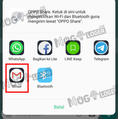 pilih gmail - Cara Backup dan Restore WhatsApp pilih opsi gmail
