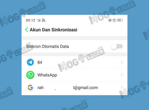 sinkron otomatis data - Cara Menghemat Baterai OPPO matikan sinkron otomatis