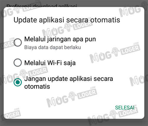 jangan update aplikasi secara otomatis
