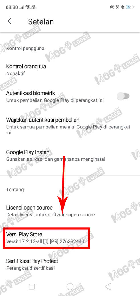 perbarui aplikasi google playstore