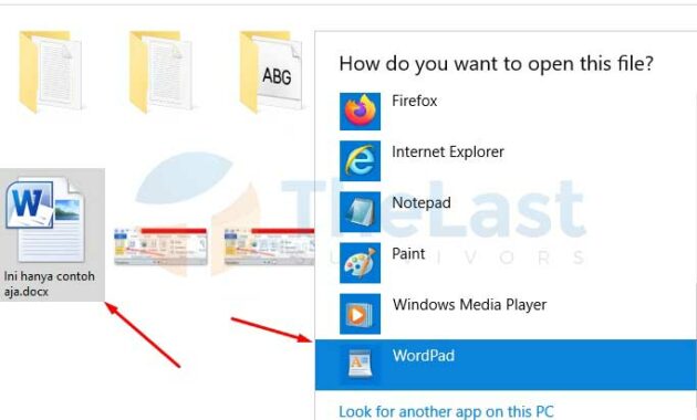 Open With Wordpad
