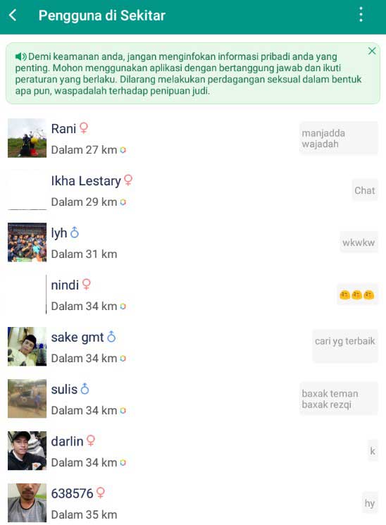 Pengguna Di Sekitar - Cara Menggunakan Michat