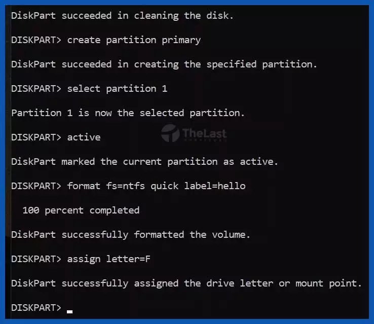 Cara Format Partisi Hardisk lewat CMD Diskpart