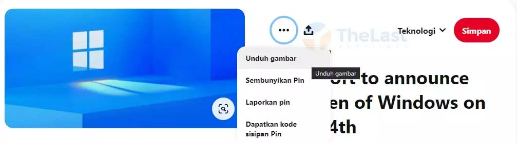 Cara Download Gambar di Pinterest