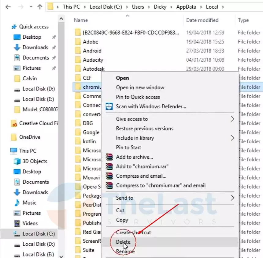 Uninstall Chromium Dari Windows Exlorer
